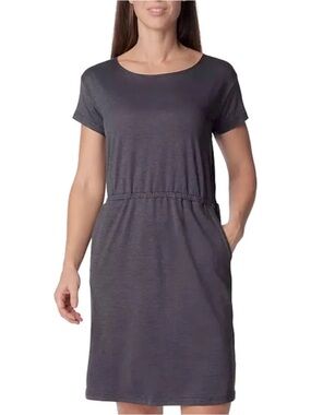 Columbia Pacific Haze Short Sleeve Dress in Charcoal